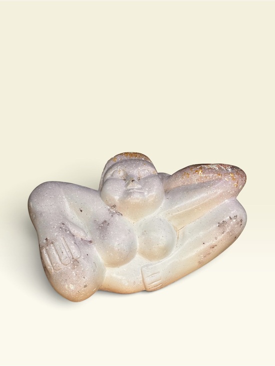 Other - Carved White Stone Voluptuous Sculpture Nude Woman Fertility 8”x5.5”x5.5”